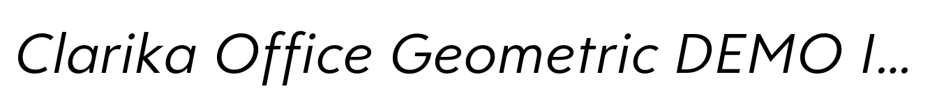 Clarika Office Geometric DEMO Italic